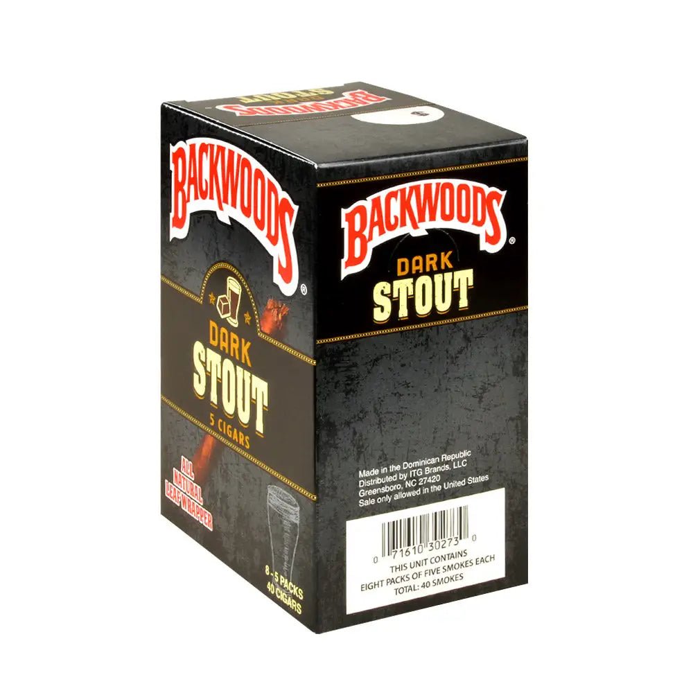 Backwoods Dark Stout cigars pack, reverse
