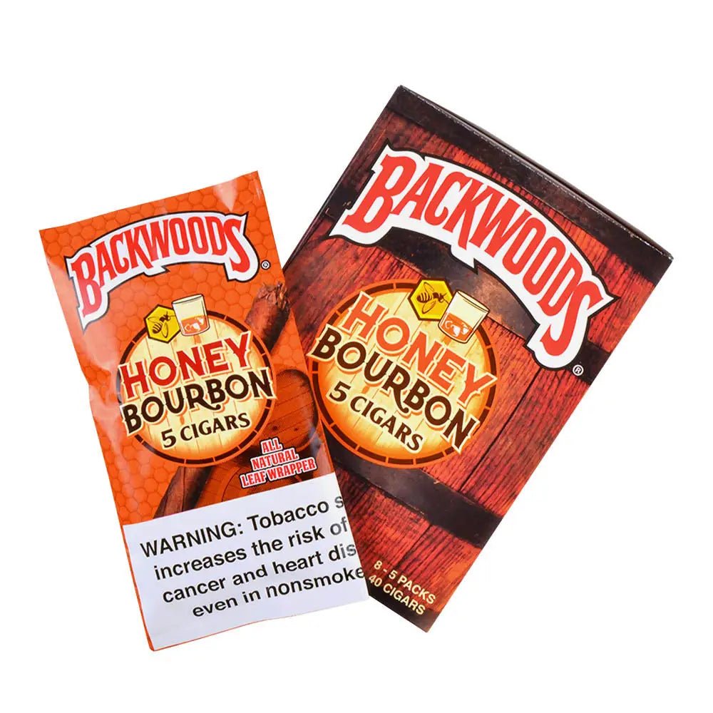 Backwoods Honey Bourbon cigars pack, reverse