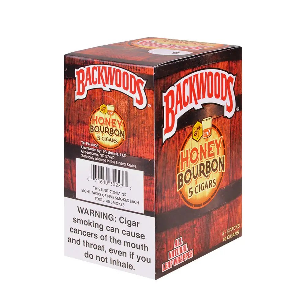 Backwoods Honey Bourbon cigars pack, detail 2